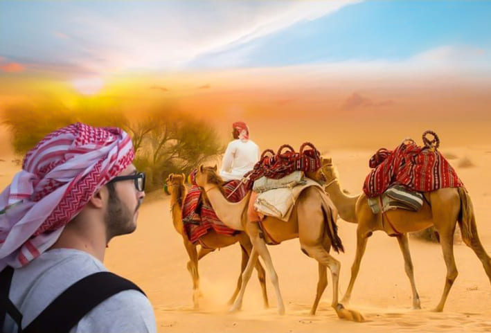 Sunset Camel Trekking