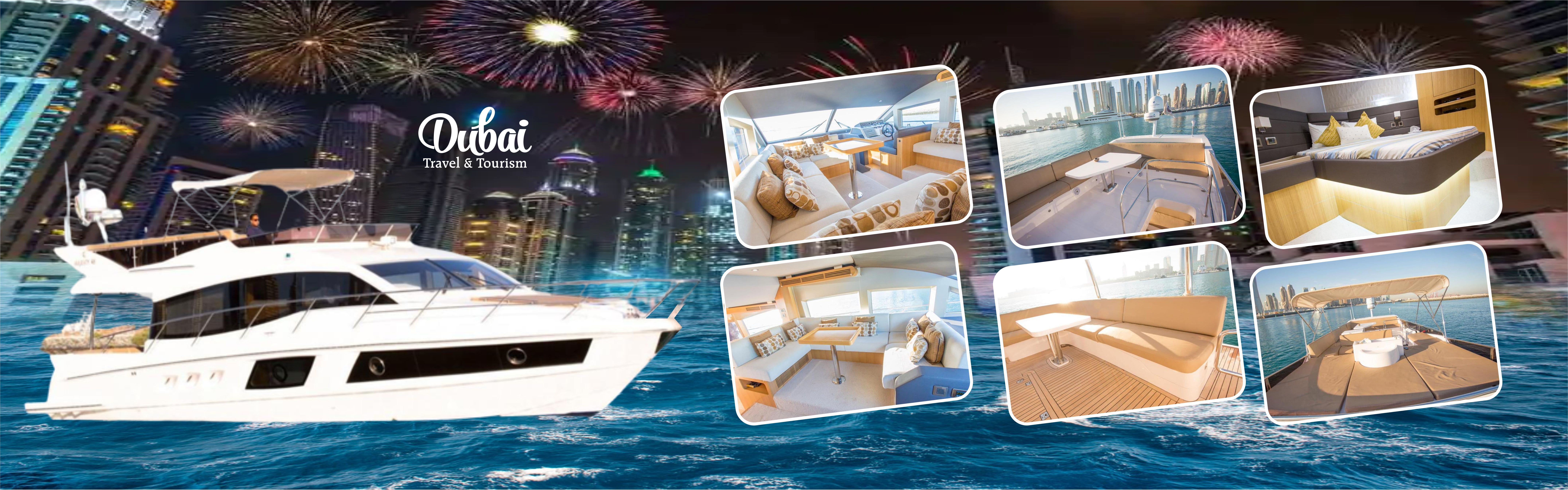  New Year Yacht Rental Dubai 2024 | 50 Feet Majesty Up-to 18 People